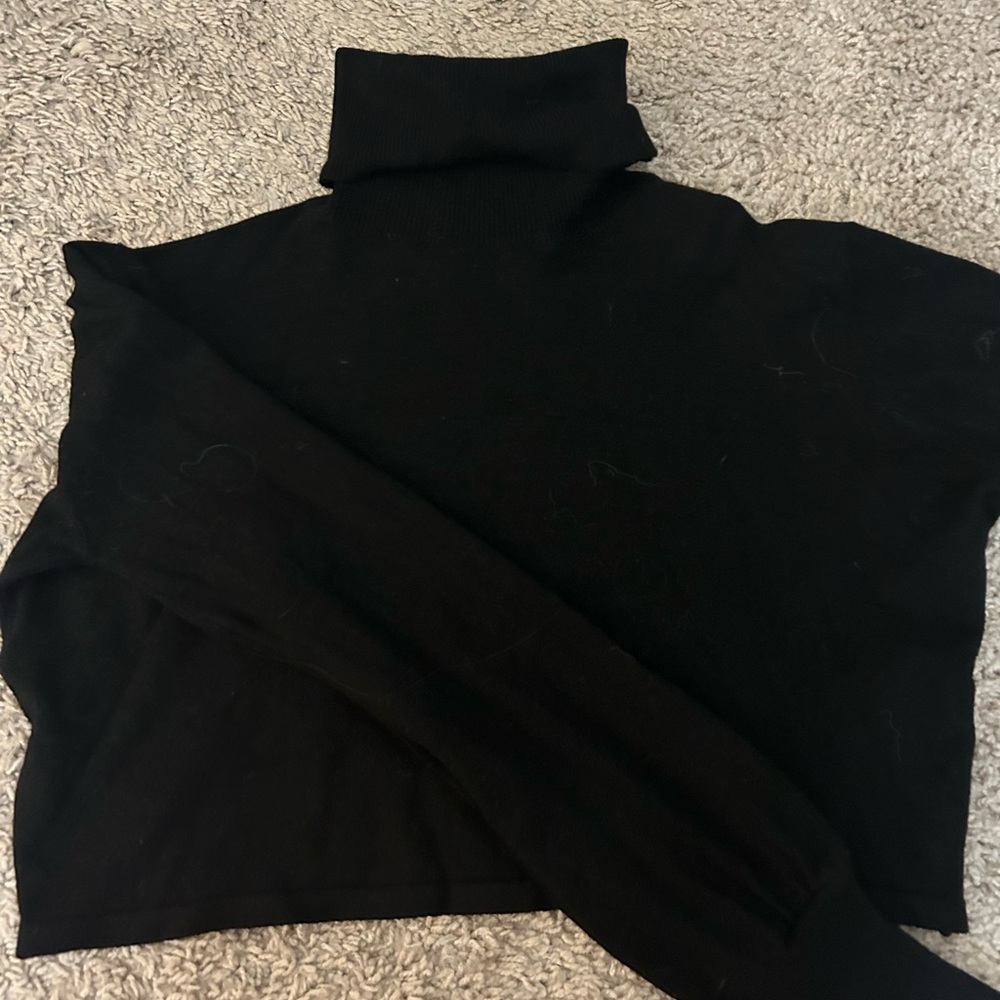 SHEIN Black Cowl Neck Sweater